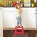 Acko Red 11 Inches Non Slip Folding Step Stool for Kids and Adults with Handle, Holds up to 250 LBS