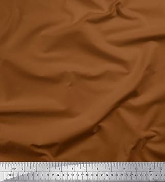 Soimoi Braun Viskose Chiffon Stoff Tawny braun Pastell Tonfarbe Massivstoff Meterware 42 Zoll breit