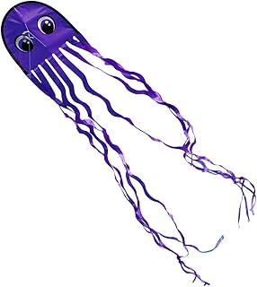 CIM Oktopus Drachen - Krake DRAKI Magenta - Einleiner für Kinder ab 3 Jahren - Abmessung: 25x160cm - inkl. Drachenschnur