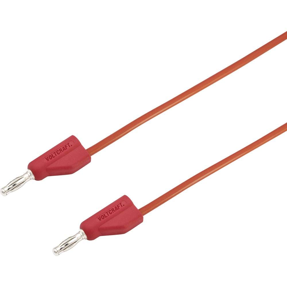 VOLTCRAFT MSB-300 Test Lead [Slat Plug 4 mm - Slat Plug 4 mm] 2.00 m Red 1 Piece