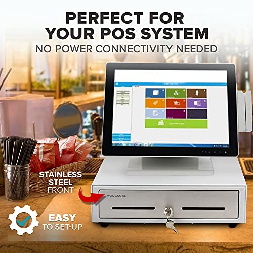 16" Manual Push Open Cash Register Drawer for Point of Sale (POS