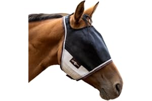 KENSINGTON PROTECTIVE PRODUCTS Kensington 90% UV Fly Mask Halter CatchMask UViator - Without Ears & Forelock Freedom Web Trim - Large, 500 - Desert Sand