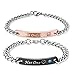 AmorFeel His Only Her One Stainless Steel His and Hers Couple Bracelet(2pcs)