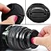 52MM Center Pinch Lens Cap w/ Leash for CANON PowerShot SX40 HS SX30 HS SX20 IS SX10 Cameras + Premium MagicFiber Microfiber Cleaning Cloth