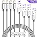 iPhone Lightning Cable, IDISON 5Colors [5-Pack], Premium Fast USB Charging Cord, Apple MFi Certified for iPhone Charger, iPhone SE/Xs/XS Max/XR/X/8 Plus/7/6 Plus,iPad Pro Air2,and More (Grey)