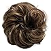 CAISHA Messy Scrunchie Bun Voluminous Wavy Hairpiece Heat-resistant Synthetic Fibres Chestnut Brown Dark Blonde Mix G40A