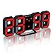 EAAGD Electronic LED Digital Alarm Clock [Upgrade Version], Clock Can Adjust The LED Brightness Automatically in Night (Black/Red)