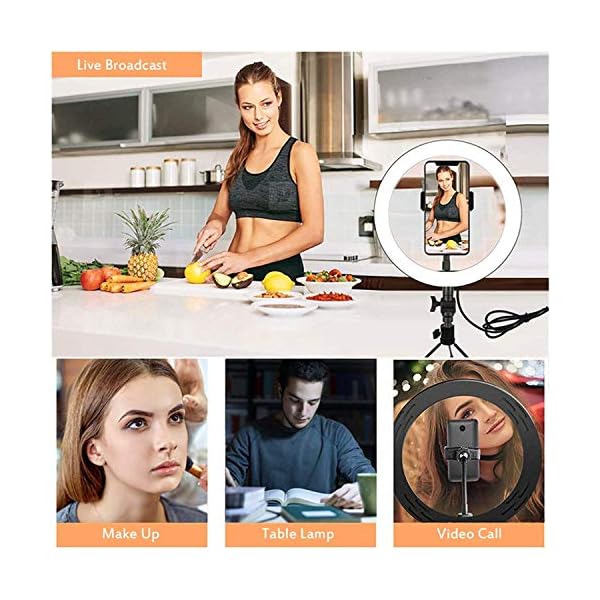 XHCP Elektronik Ring Licht 10 Zoll Ring Lichter Ring Blitz für Telefon Kamera LED Foto Eingebaute Batterie Nehmen für… – Bild 6