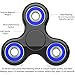 The Anti-Anxiety 360 Spinner Helps Focusing Fidget Toy [3D Figit] Tri-Spinner EDC Focus Toy for Kids & Adults - Best Stress Reducer Relieves ADHD Anxiety Boredom Metal Bearing (Black)