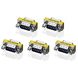 SIENOC 9 Pin RS-232 DB9 Male to Male/Female to Female Serial Cable Gender Changer Coupler Adapter (5 packs of male)