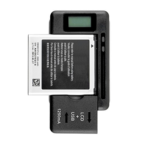 Efanr Black Universal Spare Battery Charger With LCD Display Indicator USB Wall Travel Cell Mobile Phone Battery Charging for Samsung Galaxy S7 S6 S5 S7 Edge Note 4 3 2 and More - Thumbnail 5