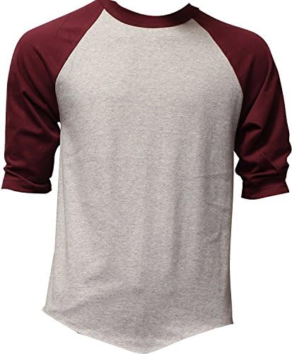 DealStock Casual Raglan Mens 3/4 Sleeve Tshirt Baseball Cotton Jersey S-3XL (17+ Colors)