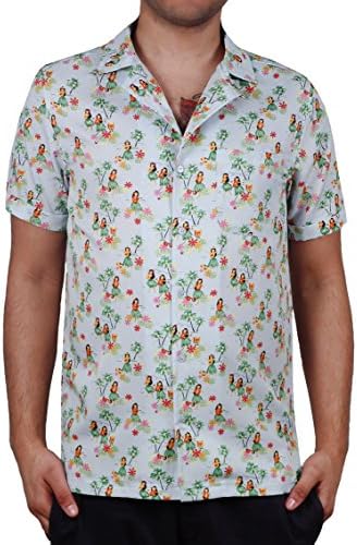 Men's Hawaiian Shirt with Hula Dancer Print from One Resolution