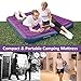 OlarHike Queen Air Mattress, Inflatable Single High Airbed for Guests, Blow up Raised Air Bed for Camping with Electric Air Battery Pump, Purplethumb 3