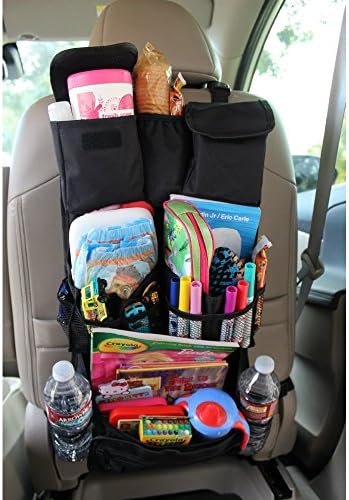 CTAUSA Premium Seat Back Organizer, Universal Fit Baby Travel Accessories & Toy Storage