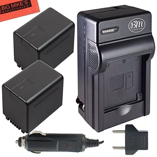 BM Premium 2 VW-VBT380 Batteries and Charger for Panasonic HC-V800K, HC-VX1K, HC-WXF1K, HCV510, HCV520, HC-V550, HCV710, HC-V720, HC-V750, HC-V770, HC-VX870, HC-VX981, HCW580, HC-W850, HC-WXF991