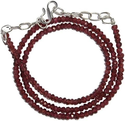 45 Carat 16" 3 to 3 mm Fabulous Natural Faceted Garnet Beads Necklace 5A0Z9