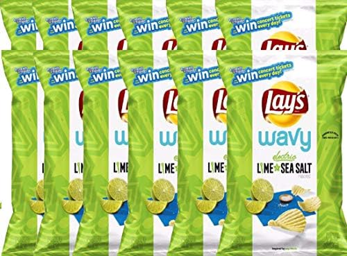 NEW Lay's Wavy Lime & Sea Salt Potato Chips - 7.5oz (2)