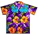 Funky Hawaiian Shirt, Bigflower, Purple, L