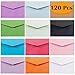 Selizo 120 Pieces Small Colored Envelopes, 4.5 x 3.2 in