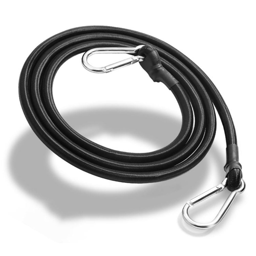 Heavy Duty Bungee Cords with Hooks 1m Elastic with Hooks Black Bungee Cords for Binding Transport Bicycle Loading