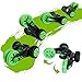 SGILE RC Remote Control Stunt Car, Birthday Gift Present Toy for Kids, Racing Vehicle Rechargeable with Bright LED Lights Stand Up and Rotate at 360 Degree, Green