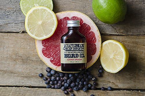 Beard Oil, Citrus Scent in 1-oz Glass Flask