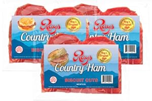 Rays Country Ham - 1.5 lb. / 3x 8 oz. Packs | 2 Oz. slices for Biscuits | The Real Thing | Authentic Blue Ridge Mountain Dry-Cured