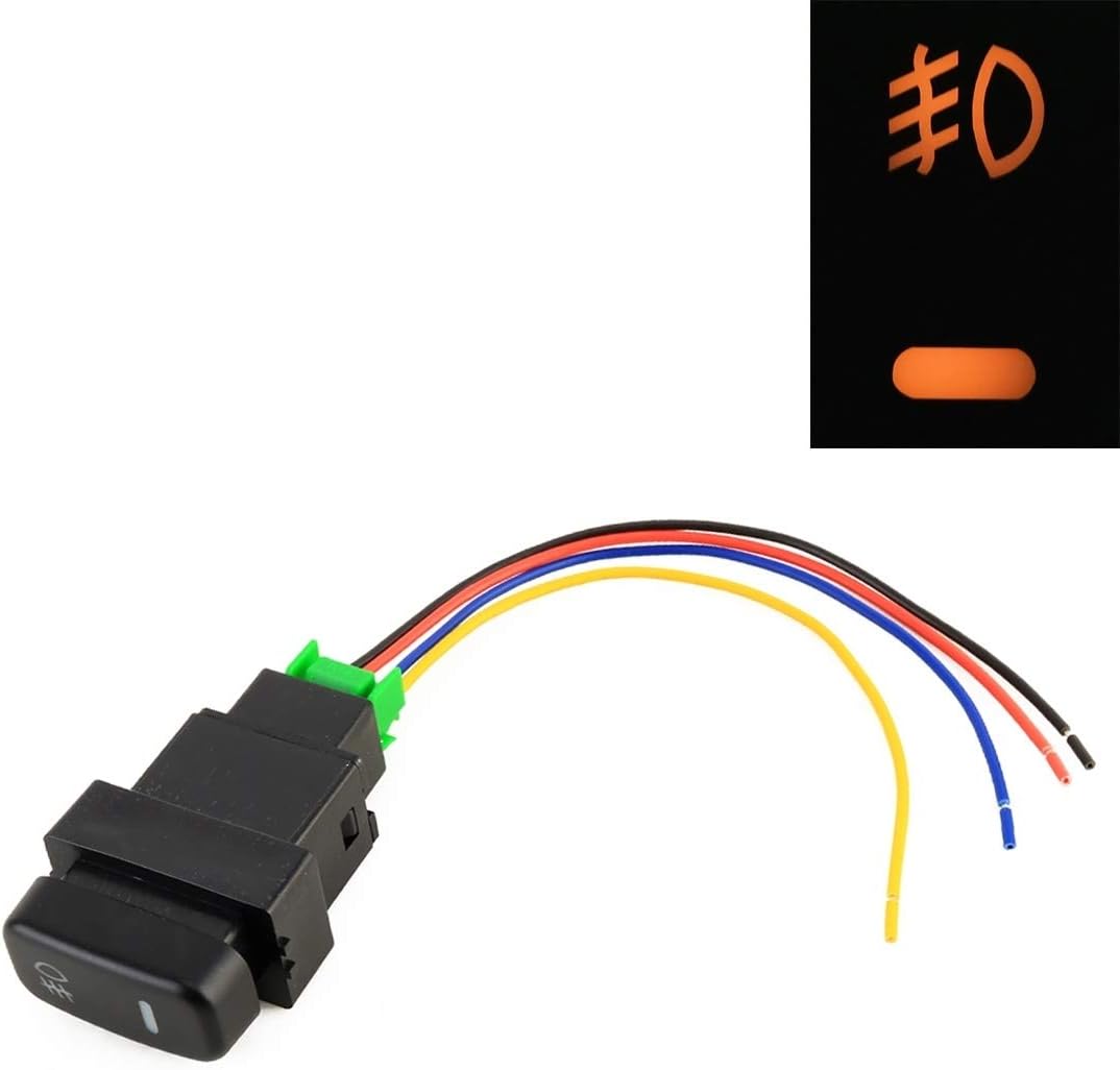 Car Switch Button Car Fog LED Light Rocker Switch Lamp Light On-Off Button Car Switche, with Cable, Suitable for Mitsubishi