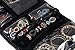 WODISON PU Leather Travel Hanging Jewelry Organizer Roll Up Bag Earring Case Holder Black