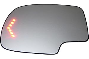 Driver Side Heated Mirror Glass Replacement Fit 2003-2007 Escalade, Chevrolet Avalanche, Silverado, Suburban, Tahoe, GMC Sier