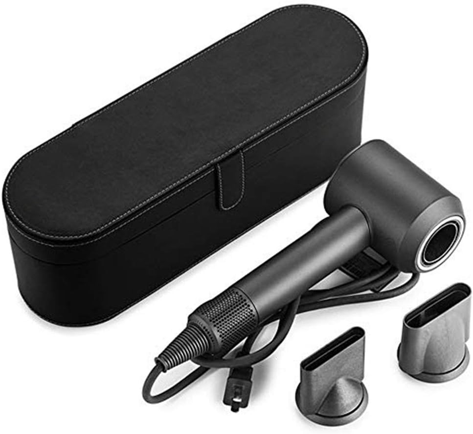 Portable Storage Case Organizer for Dyson Supersonic Hair Dryer, Sensico Magnetic PU Leather Flip Hard Box, Anti-scratch Cover Dustproof and Moistureproof Travel Csae for Dyson Supersonic HD01