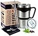 Stainless Steel Tumbler 30 Oz - Double Wall Vacuum Insulated Travel Mug with Handle, Two Tritan Lids, Two Straws, Cleaning Brush & Storage Bag. Keep Beverages Hot or Cold. by SELITAN