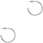 PAVOI 14K Gold Plated Hoop Earrings for Women - 2mm Thick Infinity Hoops - Lightweight Loop Earrings Set