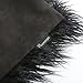 Phantoscope Pack of 2 Faux Fur Solid Throw Decorative Pillow Cover Cushion Covers Luxury Soft Halloween Decorative Pillowcase Fuzzy Pillow Covers for Bed/Couch, Black 18 x 18 Inches