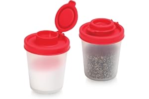 Genérico Mini Spice Shaker Kitchen - Transparent, for Salt and Pepper | 2 Pieces | for Kitchen | Transparent