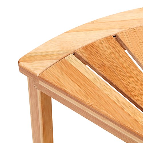 Shower Bench Bamboo Seat Corner Storage Shelf Sturdy Stool for Shaving Foot by Bamfan