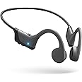 Kimwood Bone Conduction Headphones, 2022 Upgraded Open-Ear Wireless Bluetooth Sport Headphones with Microphones, 8Hr Playtime