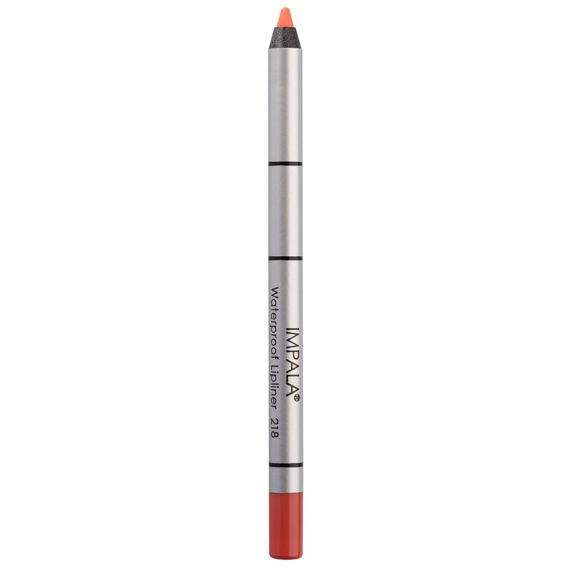 IMPALA | Creamy Waterproof Coral Lip Pencil 218 | Permanent Lip Liner | Water-Resistant Lip Pencil | Long-Lasting Lip Liner | Volumizing Effect