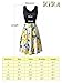 KIRA Women's Scoop-Neck Floral Sleeveless Short Fit-and-Flare Dress, 6500-1, Small