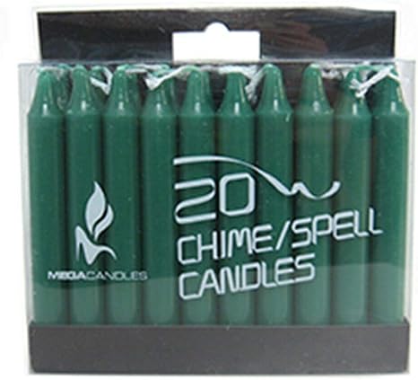 Amazon Co Jp Anya Nana スペルキャンドル 本入り グリーンのスペルキャンドル 4インチ チャイム ミニテーパーキャンドル ホーム キッチン