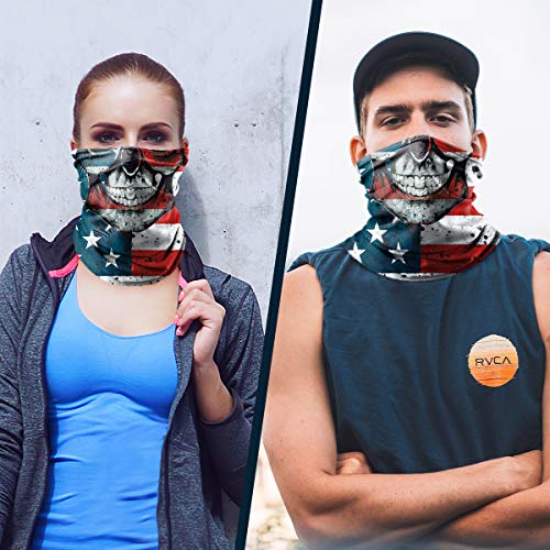 Neck Gaiter Face Mask,Reusable Face Cover Scarf,Summer Cooling Breathable Lightweight Bandana for Men Women