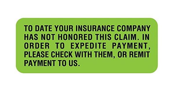 Amazon Com Medvalue Insurance Payment Reminder Label 2 1 4 X 7