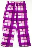 Girls Sugar Sweet Couture Microfleece Pajama Pants, Purple Plaid