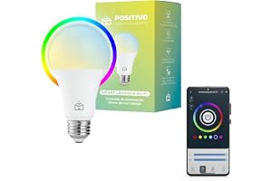 Smart Lâmpada Wi-Fi Positivo Casa Inteligente, Iluminação Branca (Quente e Fria) e RGB (Até 16 Milhões de Cores), 9W, 80