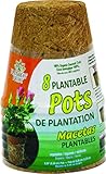 Planters Pride RZR0300 8-Pack 3-Inch Fiber Grow Pot
