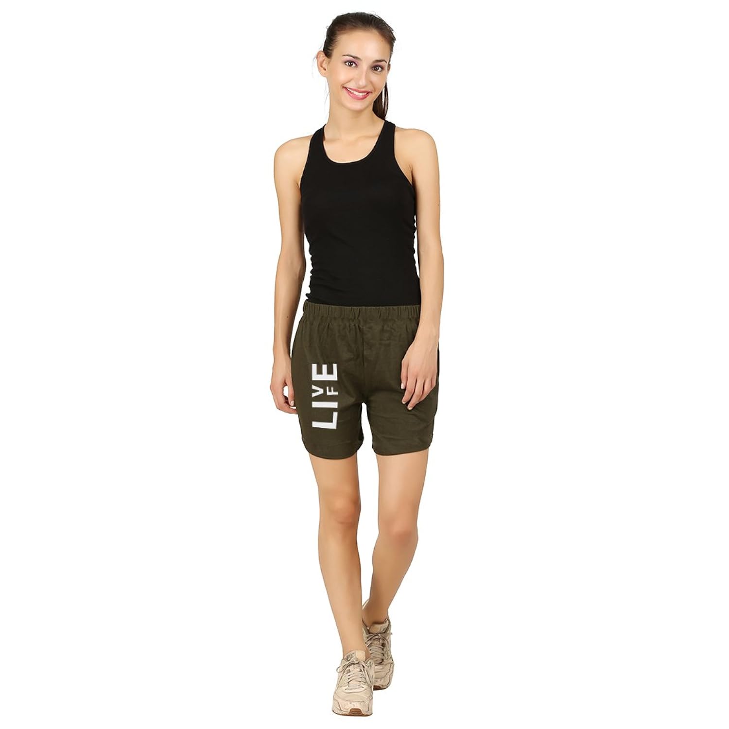 hotfits women's cotton graphic shorts