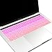 Dongke Ultra Thin Gradient Color Silicone Keyboard Protector Cover Skin for New Version MacBook Pro 13 (A1706) & MacBook Pro 15 (A1707) with Muti-Touch Bar (2017 & 2016 Release) (Gradient Pink)