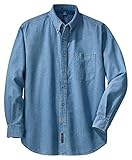 Port & Company Mens Long Sleeve Value Denim Shirt
