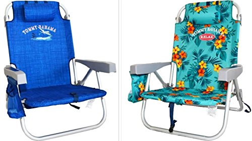 tommy bahama 2016 backpack cooler chair with storage pouch and towel bar